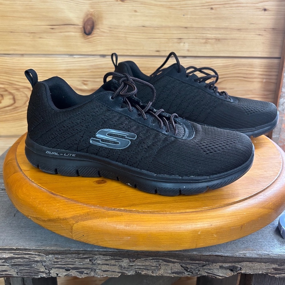 Skechers Flex Appeal 2.0 High Energy Black Sneakers 12757 Women‎ 8.5 Air-Cooled